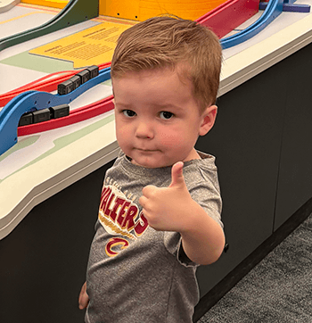 Kid doing STEM activity